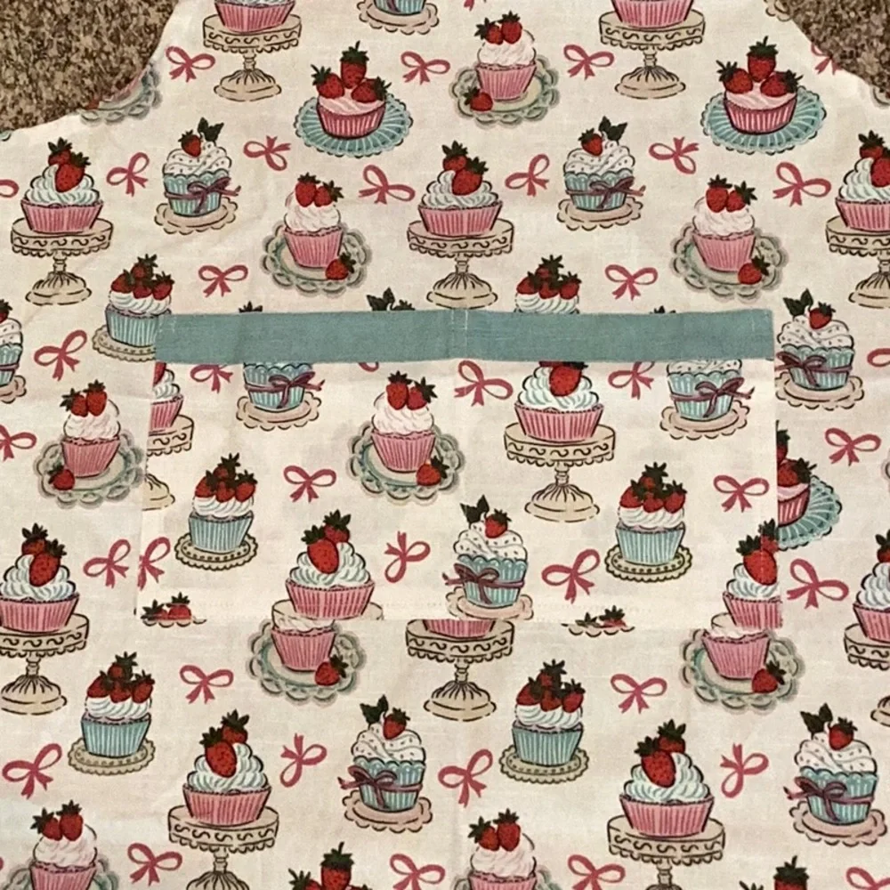 Kitchen Apron with Dessert Motif